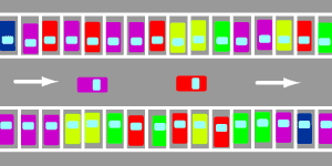 サービスエリアの駐車場の図(中央)